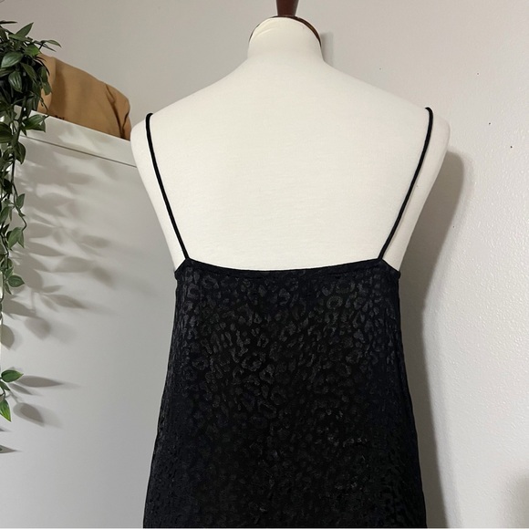 Motel Datista Slip Dress In Satin Cheetah‎ Black - Picture 9 of 12